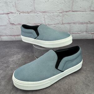 Celine Pony Hair Light Blue Slip-On Sneakers 38.5 NEW